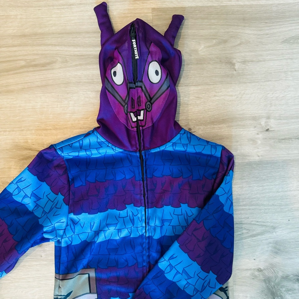 Fortnite Lama Kids Purple and Blue Hoodie Jacket Top Size M